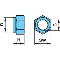 BPW UBOLT LOCK NUT