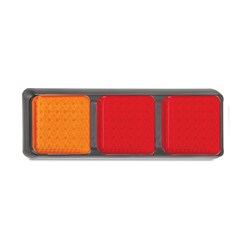 LED AUTOLAMPS 80 TRIPLE SERIES 12-24V AMBER/RED STOP/TAIL/IND LAMP