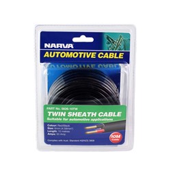 NARVA 50A 6MM TWIN CABLE 10M RED/BLACK