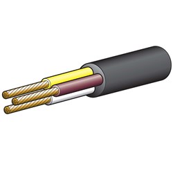 NARVA 10A 3MM 3 CORE CABLE 100M W/Y/B