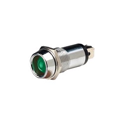 NARVA PILOT LAMP 12V CHROME LED GRN