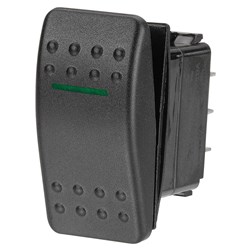 NARVA SW RK OFF/ON GREEN 12/24V LED