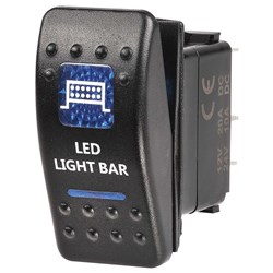 NARVA SW ROCKER OFF/ON BLUE 12V GLOBE