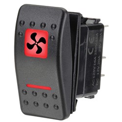 NARVA SW RK OFF/ON - RED 12/24V LED