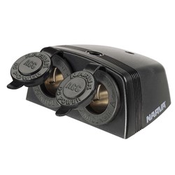 NARVA TWIN ACC SOCKET S/MOUNT