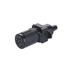NARVA 7PIN SML RND PLAS PLUG BL 1